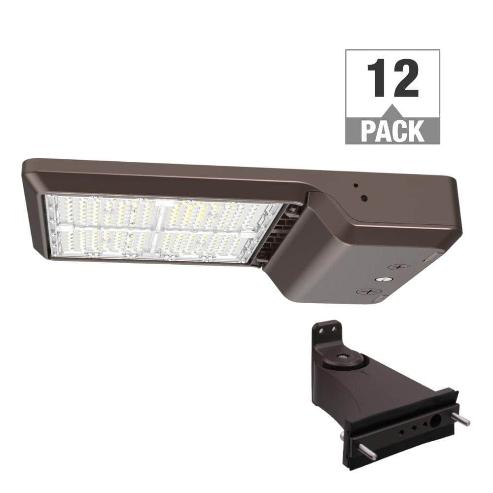 400-Watt Equivalent Integrated LED Bronze Area Light Straight Arm Kit TYPE 5 Adjustable Lumen CCT (12-Pack) price history on PriceWatchPro