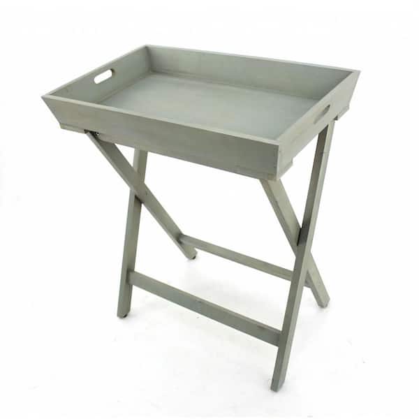 HomeRoots Mariana 30 in. Gray Wooden Serving Table