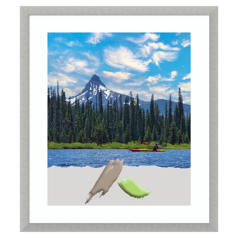 Silver Leaf Distressed Wood Hanging Picture Frame