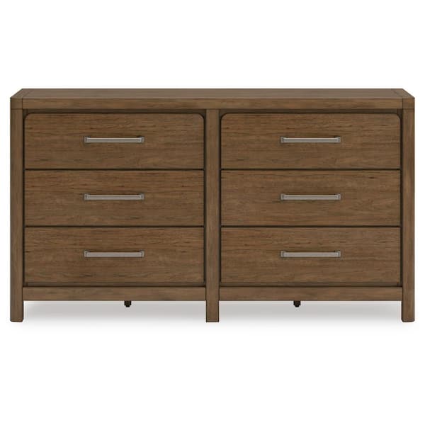 signature design by ashley oliah brown woodgrain dresser Amazon.com: Signature Design by Ashley Oliah Rustic 6 Drawer Dresser, Light  Brown : Home & Kitchen
