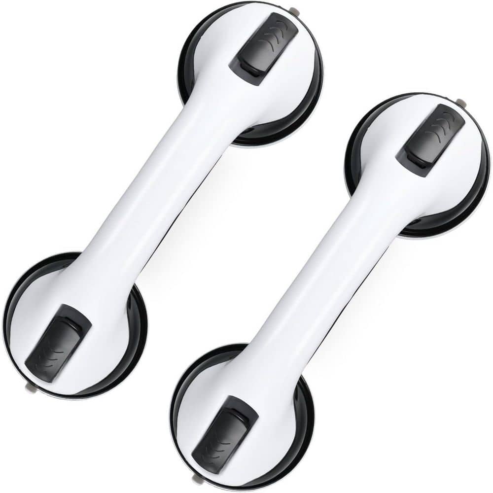 2-Pack 12 in. Suction Grab Bar for Bathtubs and Showers for Seniors, Bathro