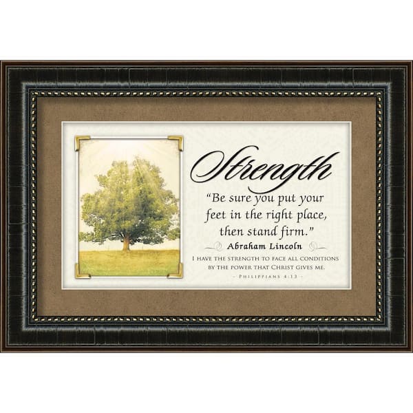Unbranded Historical Quotes "Strength Lincoln Quote" By Carpentree Framed Art
