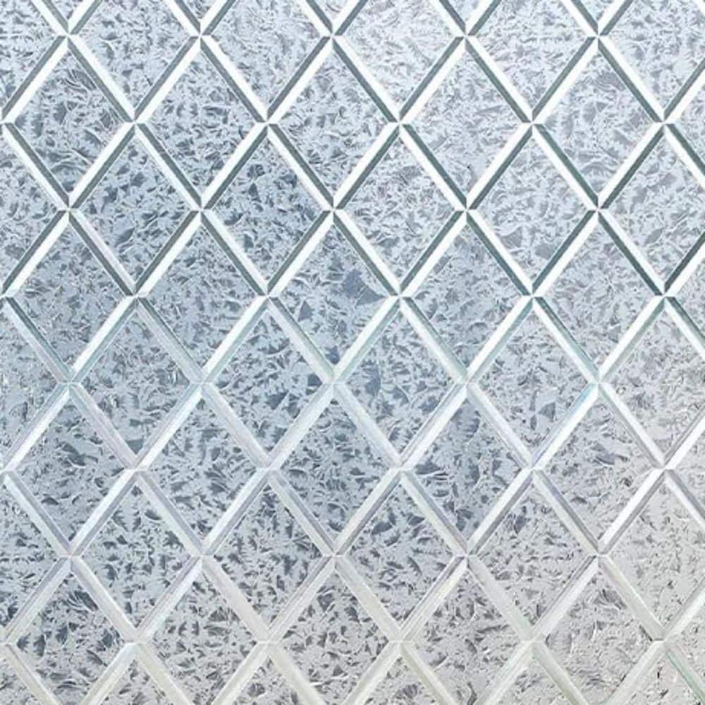 1-Piece Bath Accessory Set in Clear, Lattice Static Cling Privacy Window Film, UV Blocking Removable Decorative Film price history on PriceWatchPro