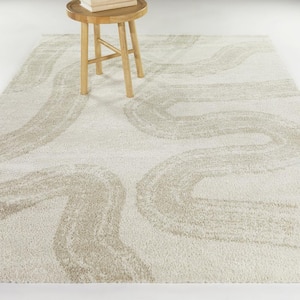 Djuna Taupe 5 ft. x 7 ft. Abstract Area Rug