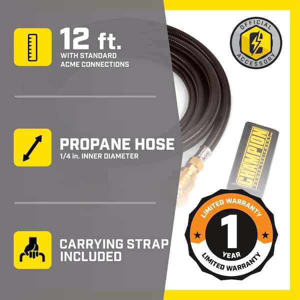 12 ft. Propane (LPG) Hose Extension Kit for Propane Powered Generators