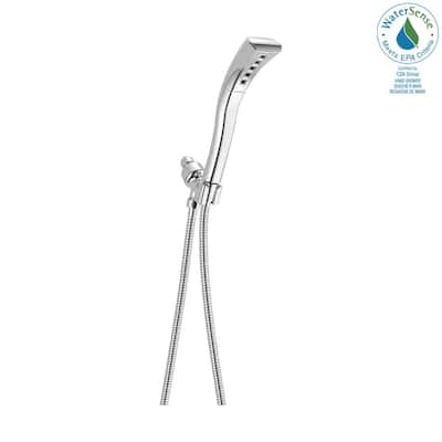 1-Spray Patterns 3.91 in. Wall Mount Handheld Showerhead with H2Okinetic in Chrome