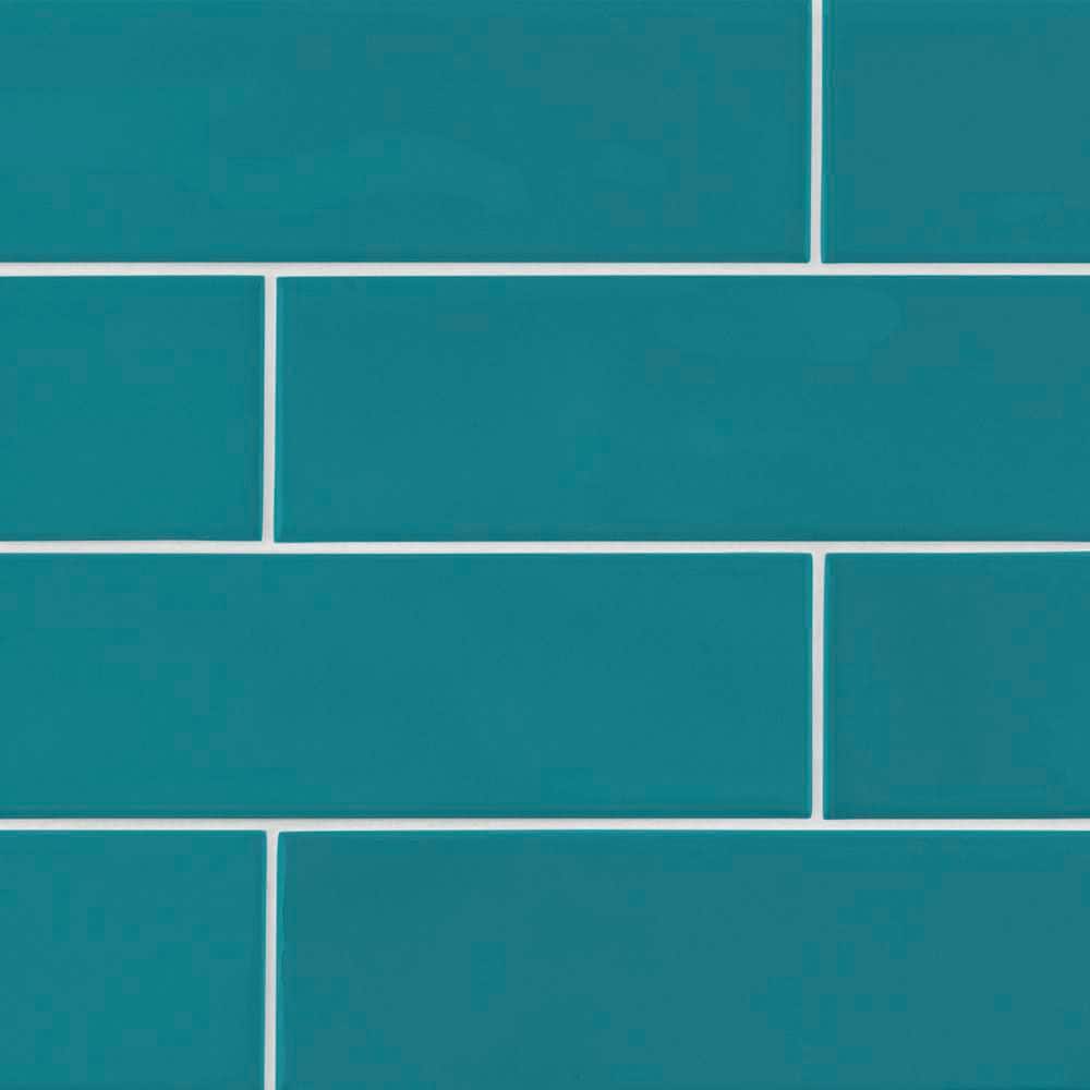 Jeffrey Court Gloss Green 2.5 in. x 10 in. Ceramic Wall Tile