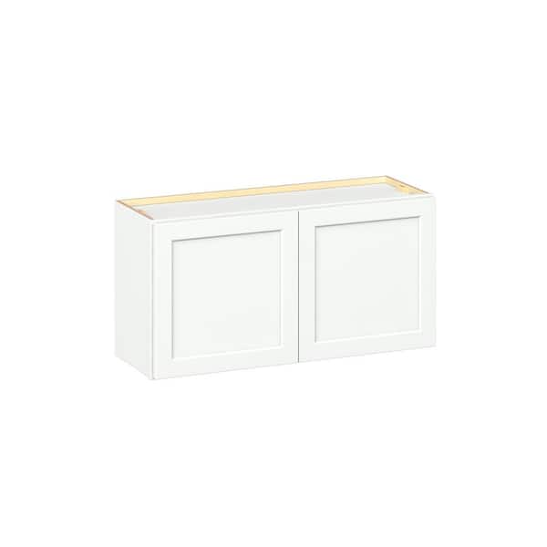 Emerson Pure White Wall Bridge 2 door Ready to Assemble Kitchen Cabinet (36 in. W x 18 in. H x 12 in. D)