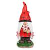 Exhart 5 in. x 12.5 in. Solar Ladybug Hat Lady with Pink Flower, Gnome Garden Statue 72670-RS