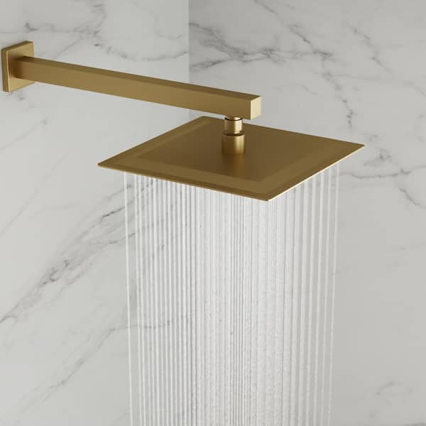GRANDJOY 3 in. 1 Square, Showers with Valve 3-Spray Dual Wall