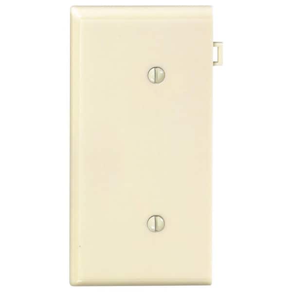 1-Gang Ivory Blank Plate Nylon Standard Sectional End Panel Wall Plate (1-Pack) PSE14-I