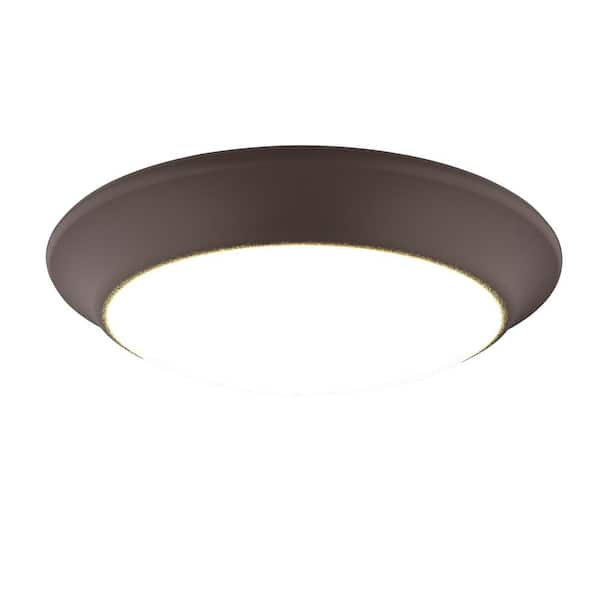 EnviroLite 7 in. Bronze Integrated LED Ceiling or Flush Mount Disk