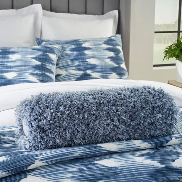 Blue shop shag pillow