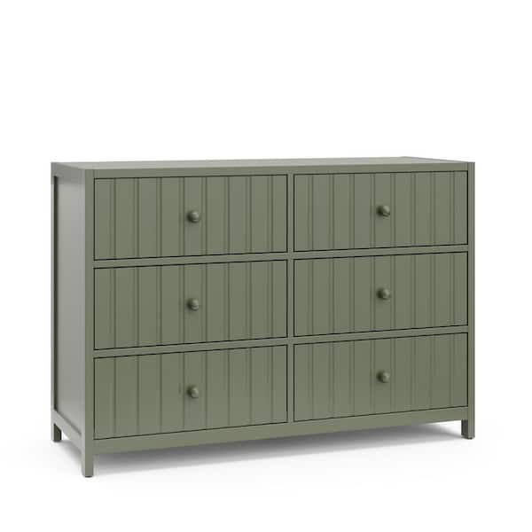 Teddi Olive 6-Drawer 51.37 in. Wide Dresser