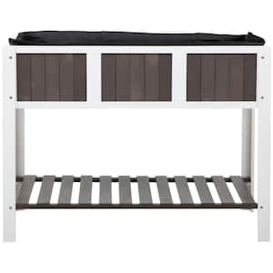 47 in. Gray Wooden Raised Garden Bed with Countryside Design