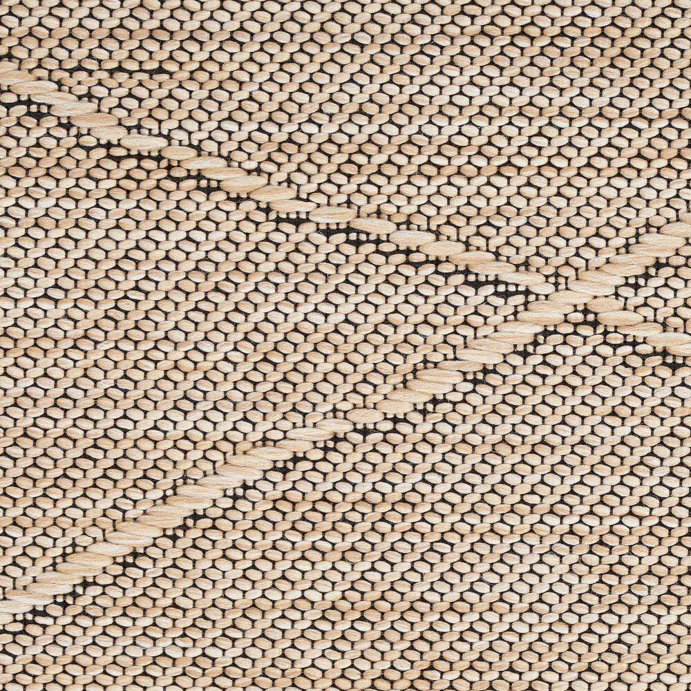 Natural Geometric Polypropylene Non-Slip Runner Rug 2'2" x 8'