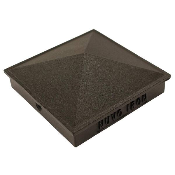 Nuvo Iron 5-1/2-in x 5-1/2-in Black Aluminum Deck Post Cap