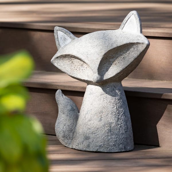 SULLIVANS 18.25 in. Gray Fox Garden Sculpture PR2800 - The Home Depot