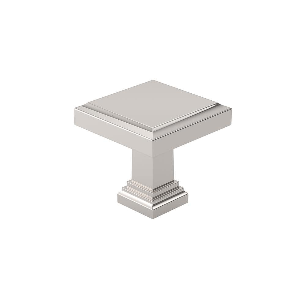 Mirabel Collection 1-1/4 in. (32 mm) Classic Polished Nickel Square Cabinet Knob price history on PriceWatchPro