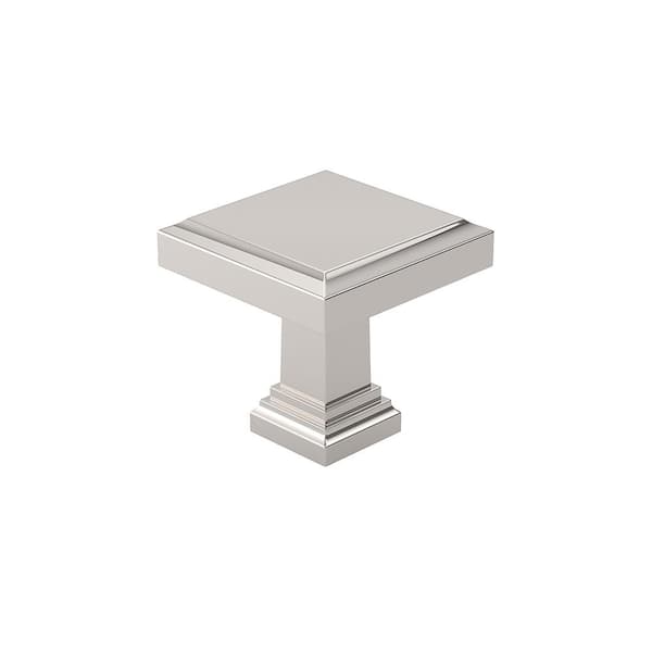 Richelieu Hardware Mirabel Collection 1-1/4 in. (32 mm) Classic Polished Nickel Square Cabinet Knob