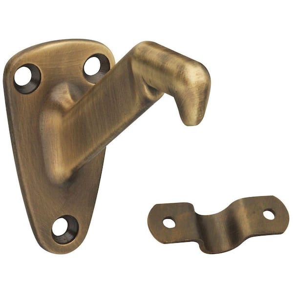 Stanley-National Hardware 3 in. Antique Brass Heavy-Duty Handrail Bracket