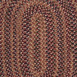 Petra Rosewood 2 ft. x 6 ft. Wool Blend Oval Braided Runner Rug