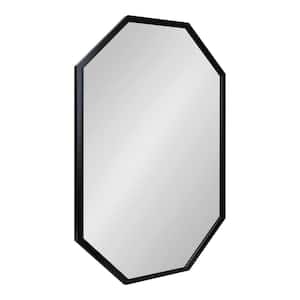 Laverty 36 in. x 24 in. Classic Octagon Framed Black Wall Mirror