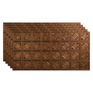 Traditional #4 2 ft. x 4 ft. Glue Up Vinyl Ceiling Tile in Oil Rubbed Bronze (40 sq. ft.)