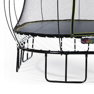 Kids 11 ft. Outdoor Large Square Trampoline with Enclosure