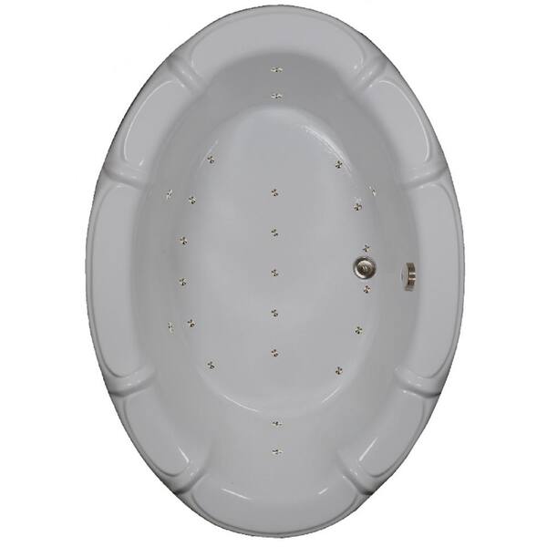 Comfortflo 68 in. Acrylic Oval Dropin Air Bathtub in White A6848 White