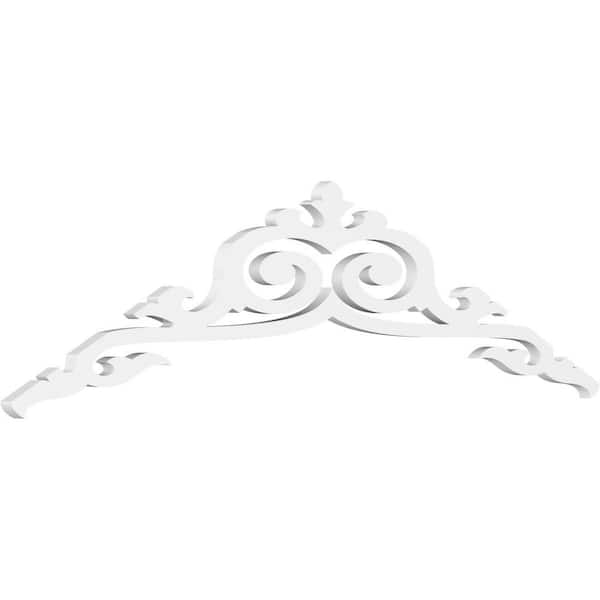 Ekena Millwork Pitch Baile 1 in. x 60 in. x 17.5 in. (6/12) Architectural Grade PVC Gable Pediment Moulding