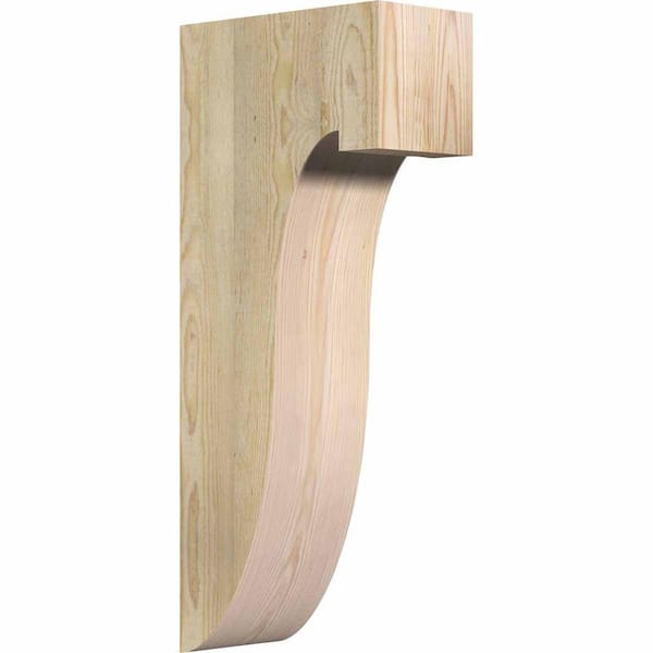Ekena Millwork 6 in. x 12 in. x 28 in. Douglas Fir Del Monte Rough Sawn Corbel