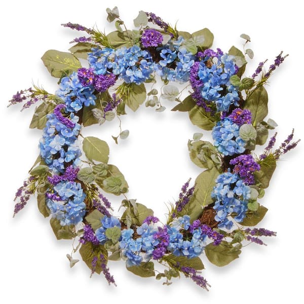 National Tree Company 32 in. Artificial Purple Spring Wreath