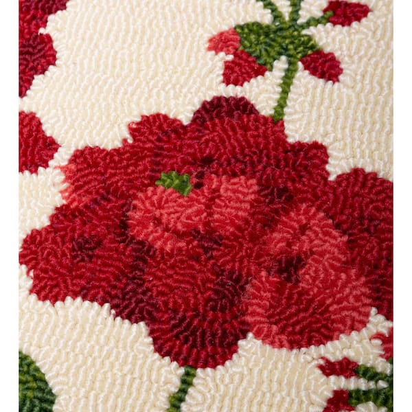 Multi-Colored 24 in. x 42 in. Geranium Hooked Indoor/Outdoor Area Rug