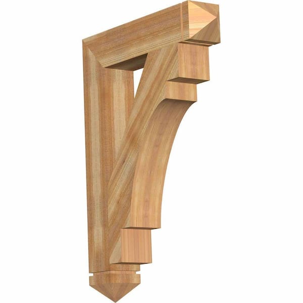 Ekena Millwork 6 in. x 44 in. x 32 in. Western Red Cedar Merced Arts and Crafts Rough Sawn
