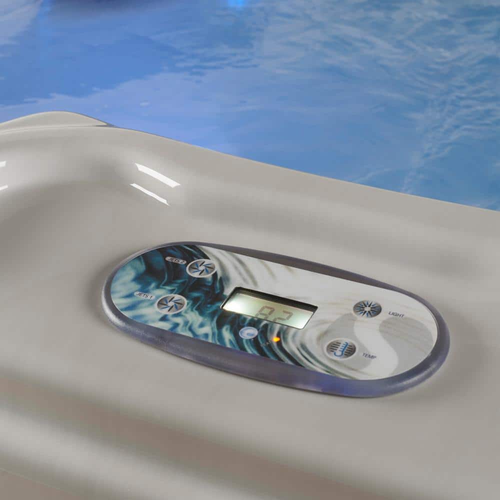 Narada Harmony 7-Person Square Gray and Silver Hot Tub