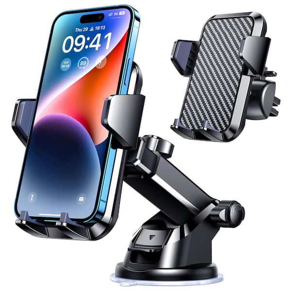 Vrbgify Car Phone Holder Ultra-Strong Suction and Military-Grade for Dashboard, Windshield, and Vent Mount