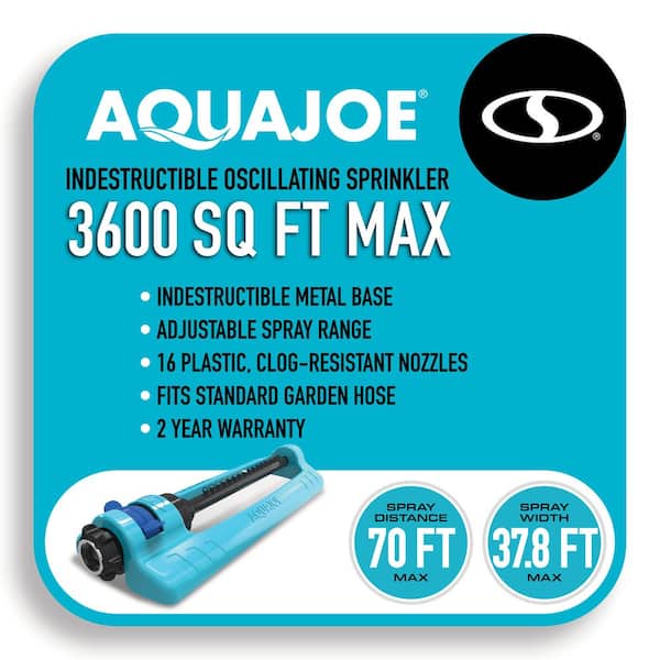 Indestructible Metal Base Oscillating Sprinkler with Adjustable Spray