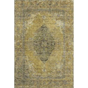Mayfield Premium Machine Washable Abstract AMF2021 Wheat 3 ft. x 5 ft. Area Rug