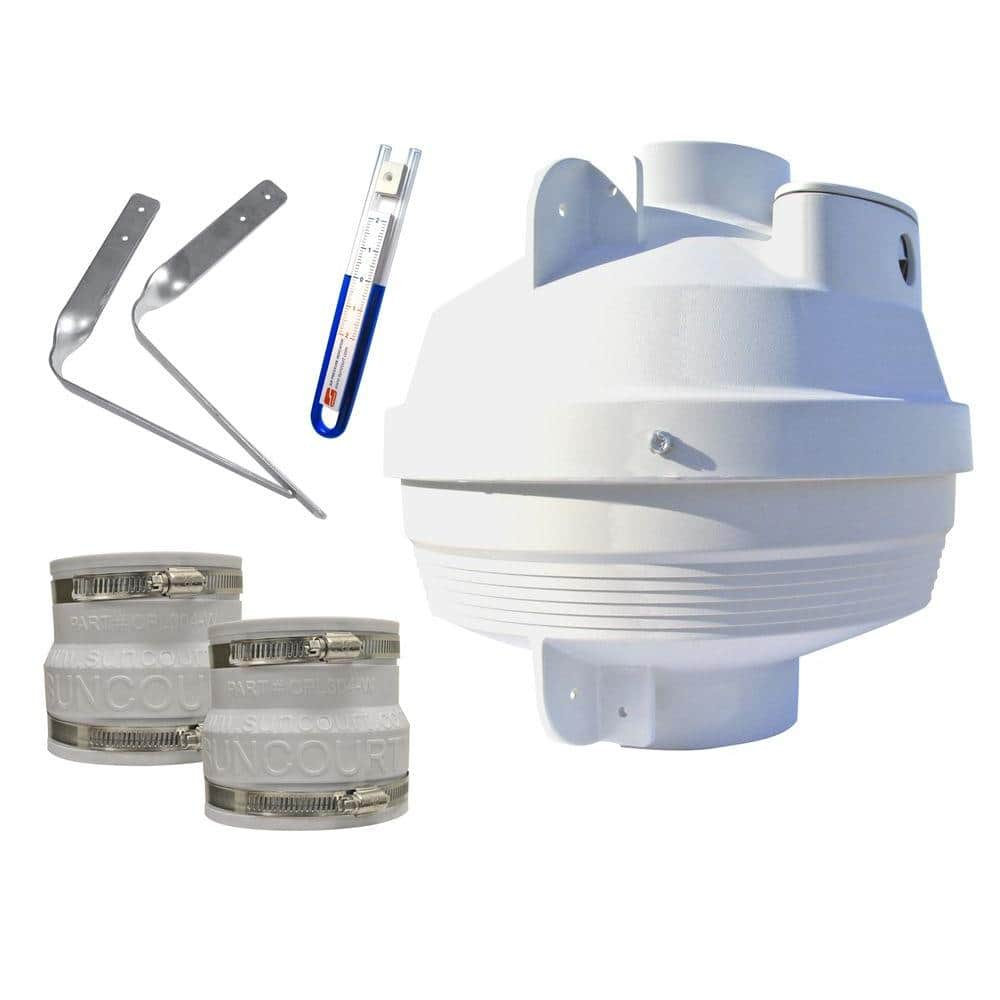 Suncourt Radon Mitigation Fan Kit 4 In Fan With 4 In To 3 In