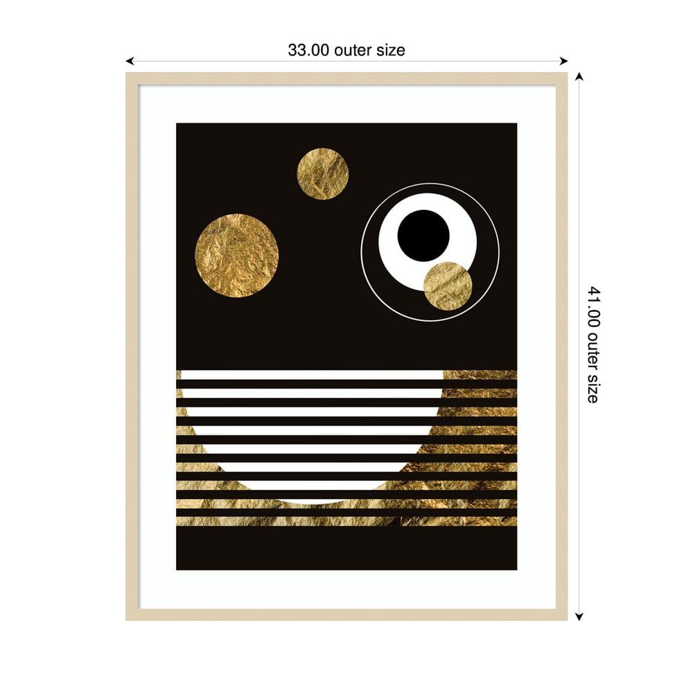 Odyssey Abstract Gray and Gold Framed Wall Art Print