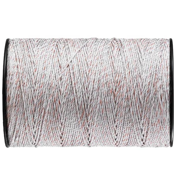 ATENGNES 2625 ft. Portable Polywire Electric Fence Wire 3/32 in. Dia. 9-Mixed Metal Strands Fencing Rope Line for Livestock