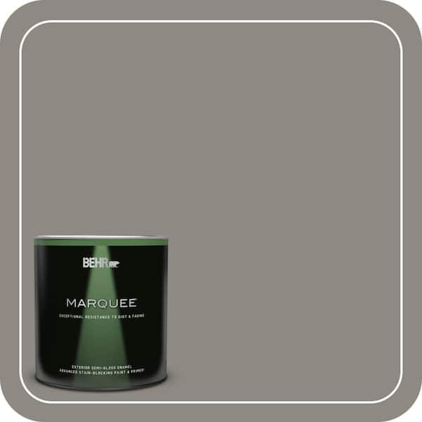 BEHR MARQUEE 1 qt. #BXC-55 Concrete Sidewalk Semi-Gloss Enamel Exterior Paint & Primer