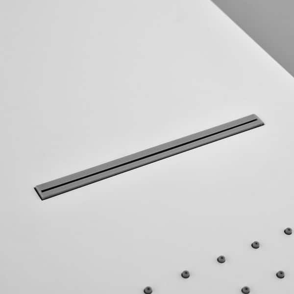 2-Spray 9.84 in. Wall Mount Dual Fixed and Handheld Shower Head 2.2 GPM with Body-Sprays in White