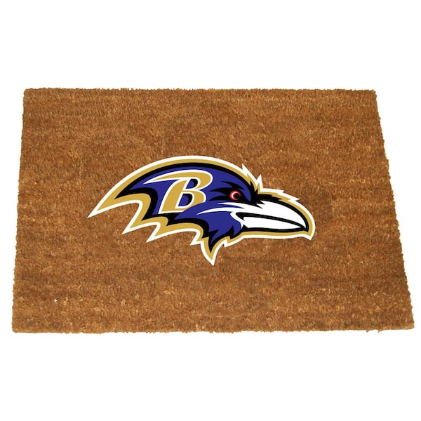 The Memory Company Baltimore Ravens 19.5 in. x 29.5 in. Coir Fiber Colored Logo Door Mat