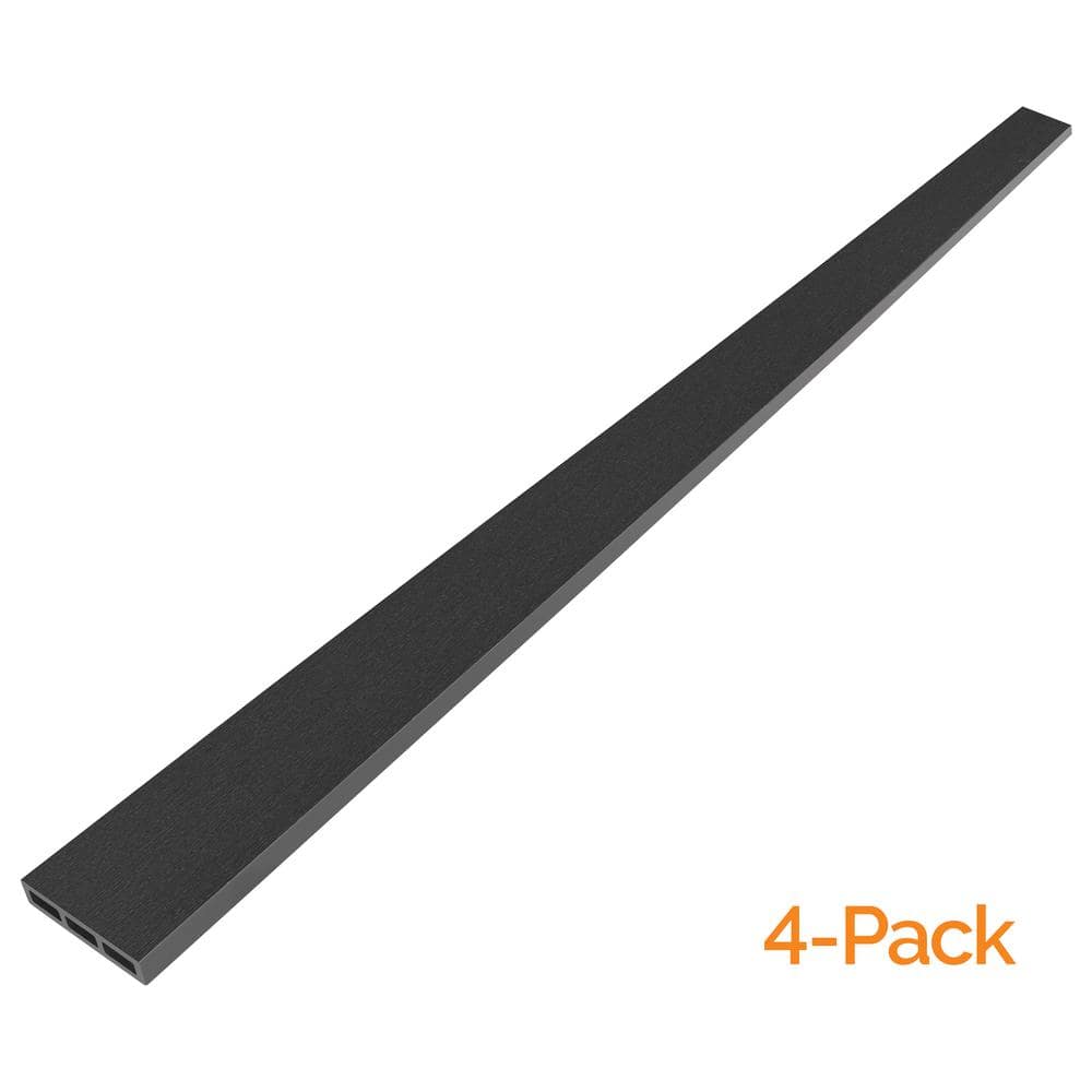 3.5 in. x 72 in. x.75 in. Wood Plastic Composite Fence Board, Flat Edge Both Sides, Sanded Finish Charcoal (4-Pack) price history on PriceWatchPro