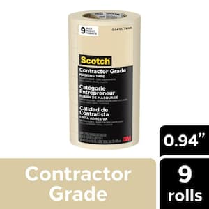 Scotch 0.94 in. x 60.1 yds. Contractor Grade Masking Tape (9-Pack)
