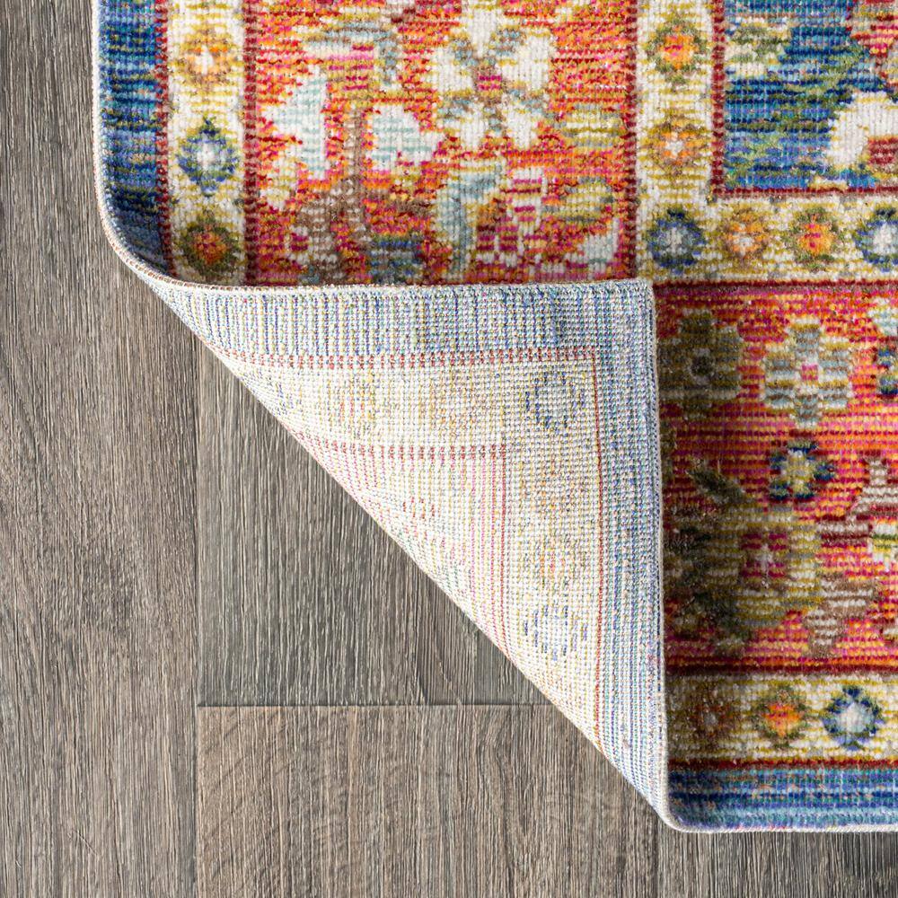 Gray Synthetic Reversible Stain-Resistant Runner Rug 2x8 Feet