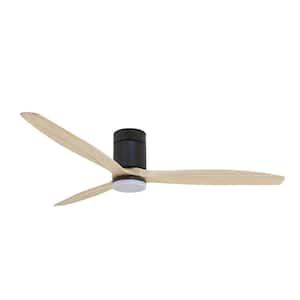 Tripolo 66" Oil Rubbed Bronze Body & Light Ash Wood Blade Voice Activated Smart Ceiling Fan.