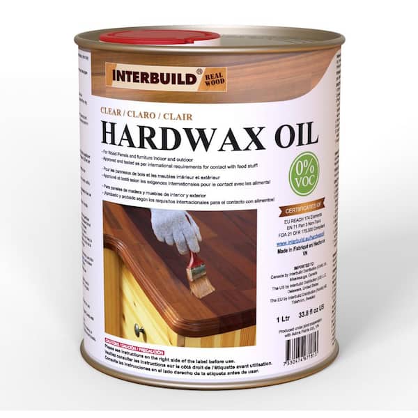 Interbuild 34 fl. oz. Clear hardwax Wood Oil Stain